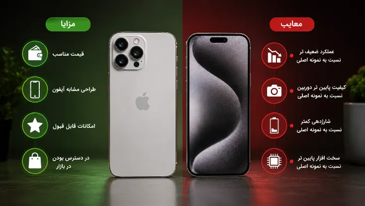 معایب گوشی طرح اصلی